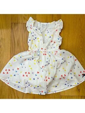 Jasper Conran Jr. White Dress with Multi-Color Bees, Size 3-4
